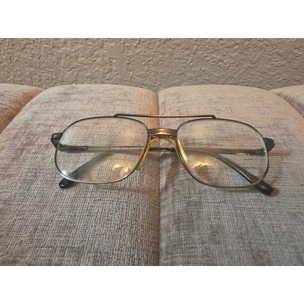 Silver Aviator Eyeglass Frames Double Bridge Vintage Style